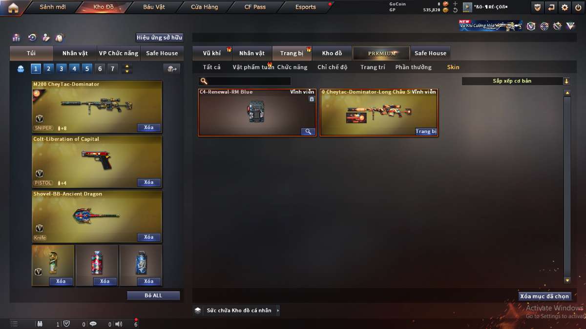 shop acc cf uy tin gia re